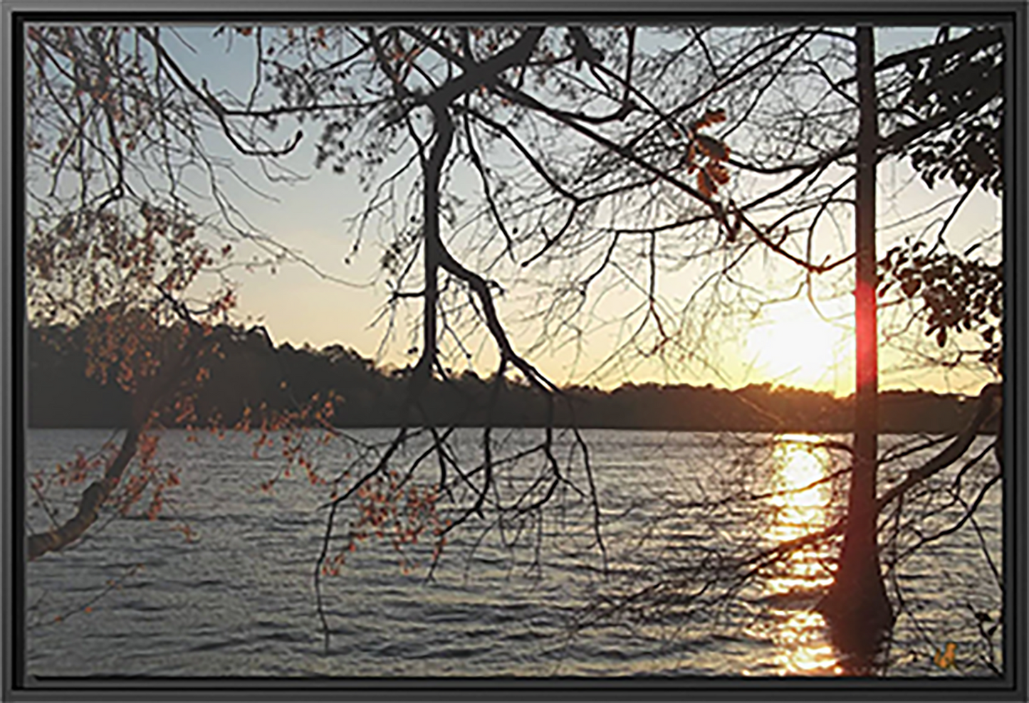 Evening Stillness, Framed Matte Canvas Print