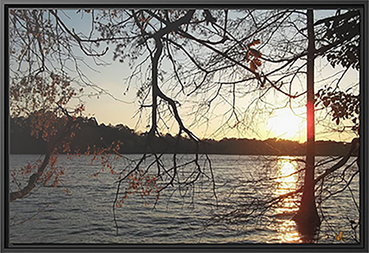 Evening Stillness, Framed Matte Canvas Print