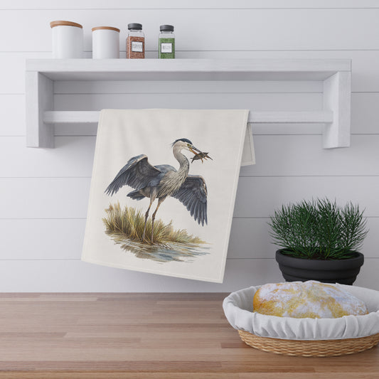 Coastal Heron Tea Towel