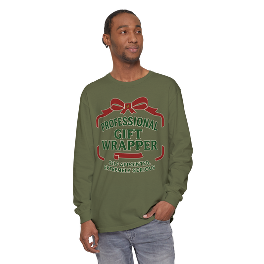 Professional Gift Wrapper - Long Sleeve Holiday Shirt