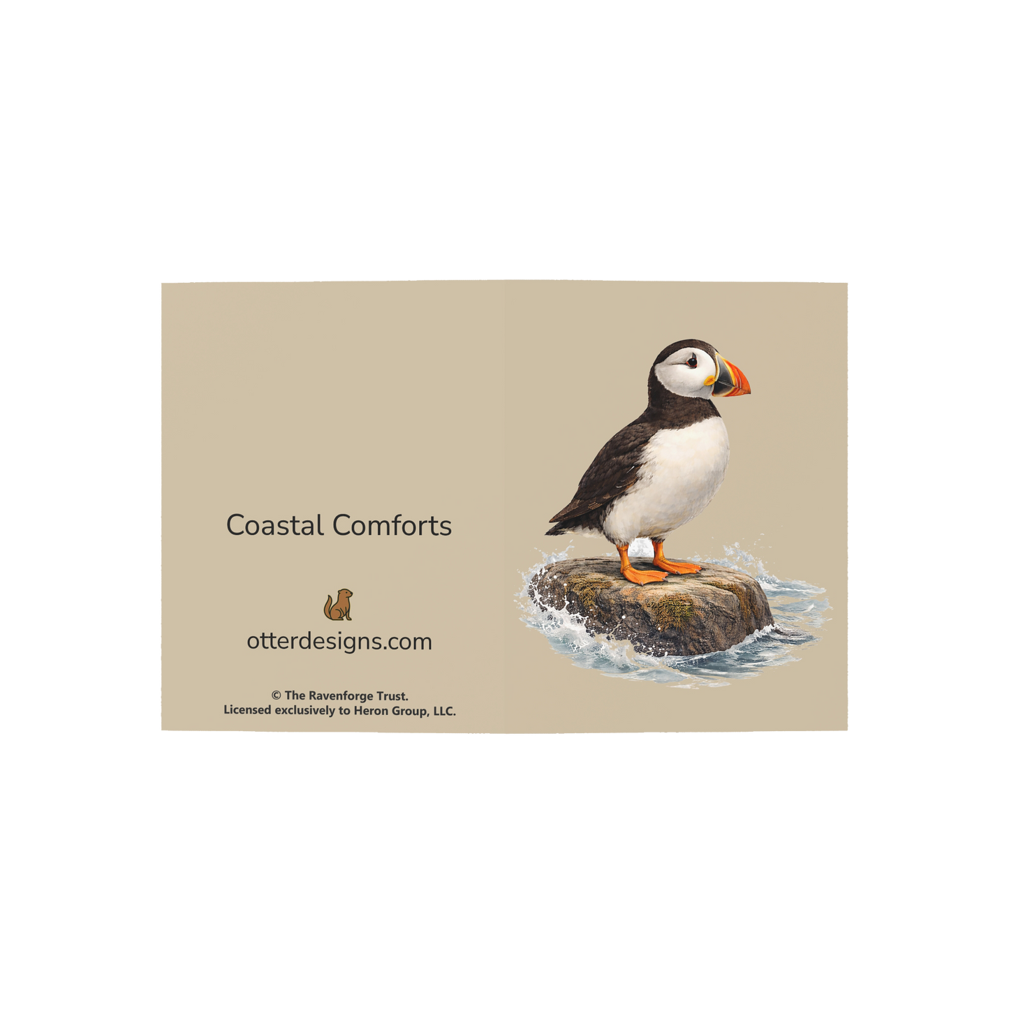 Coastal Puffin Greeting Cards, 10ct