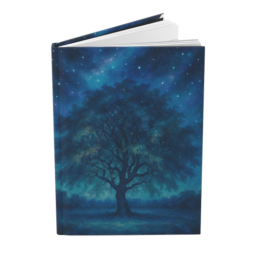 Starry Night Tree Hardcover Journal, Ruled Line